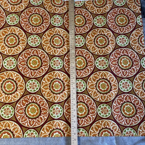 Berkshire Home Orange Yellow Brown Green Indoor/Outdoor 54" Fabric 3 Yards READ - Picture 6 of 9